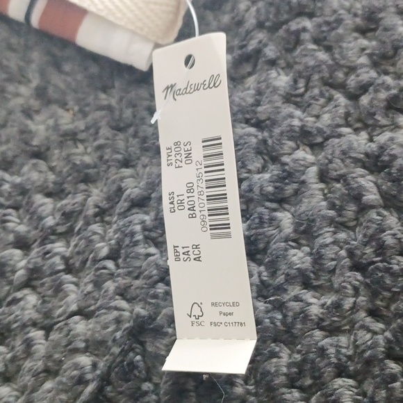 New Madewell Organic Cotton Antique Cream Bandana - Picture 4 of 4